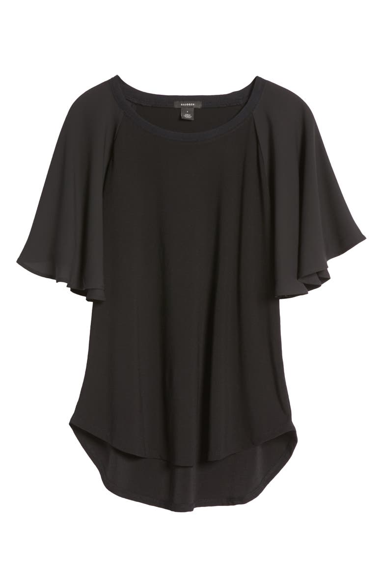 Halogen<sup>®</sup> Flutter Sleeve Mixed Media Top, Alternate, color, 