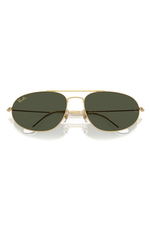 Ray Ban Ray-ban 62mm Oversize Irregular Sunglasses In Gold