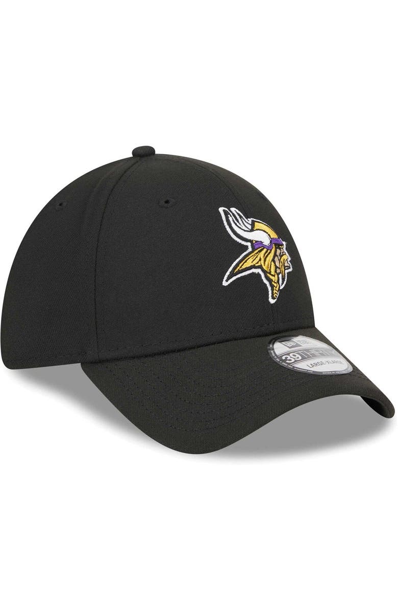 New Era Men's New Era Black Minnesota Vikings Main 39THIRTY Flex Hat, Alternate, color,