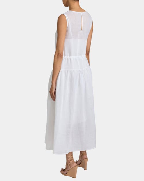 Santorelli Misty Sleeveless Drop-waist Midi Dress