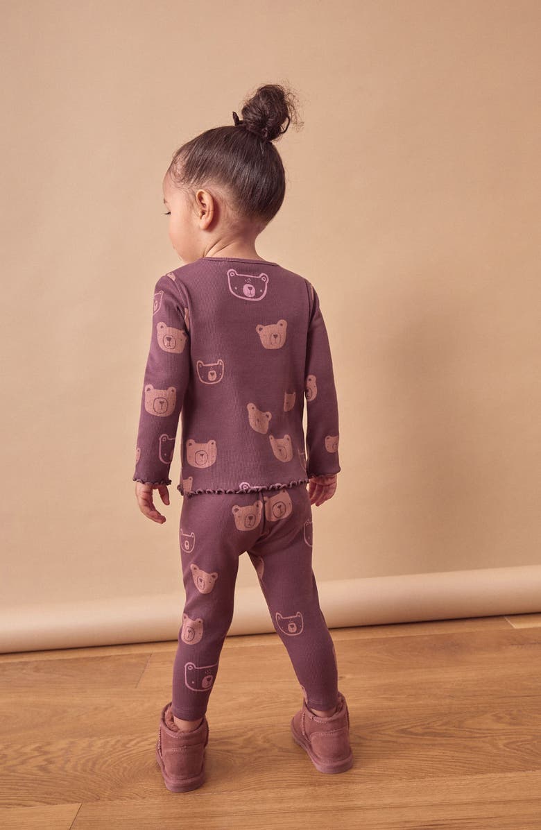 NEXT Kids' Bear Print Long Sleeve Cotton Rib Top, Alternate, color,