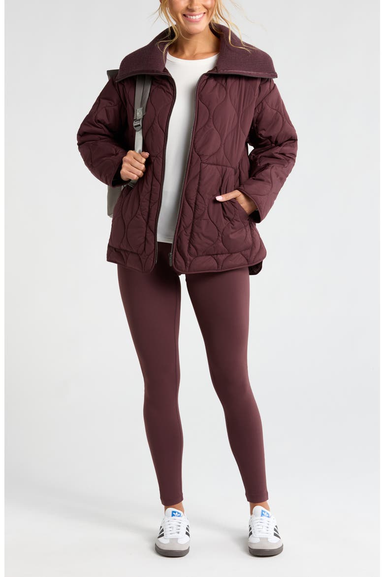 Onion Quilted Jacket, Alternate, color, BURGUNDY FUDGE