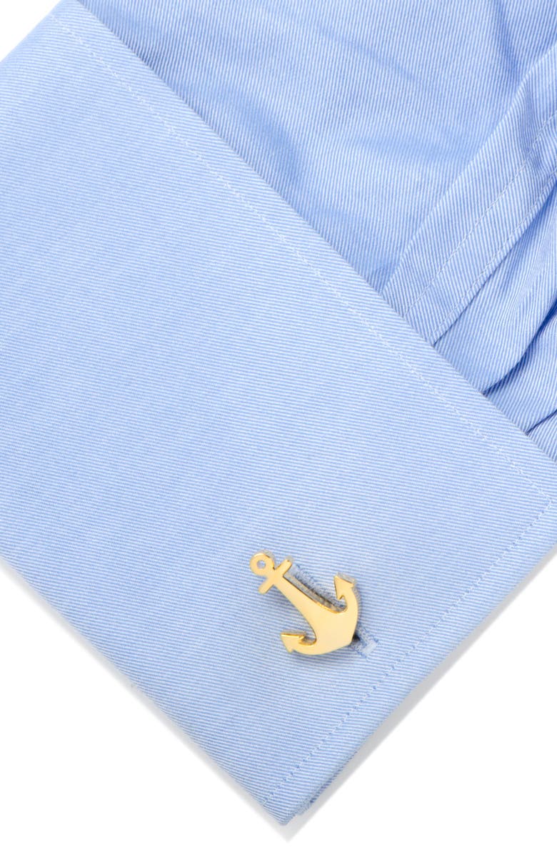 Cufflinks, Inc. Gold Anchor Cuff Links, Alternate, color,
