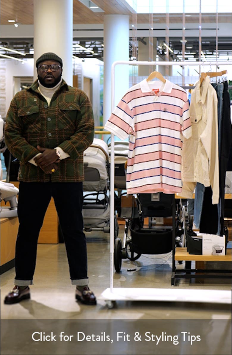 Iceberg Stripe Cotton Piqué Polo, sales video thumbnail