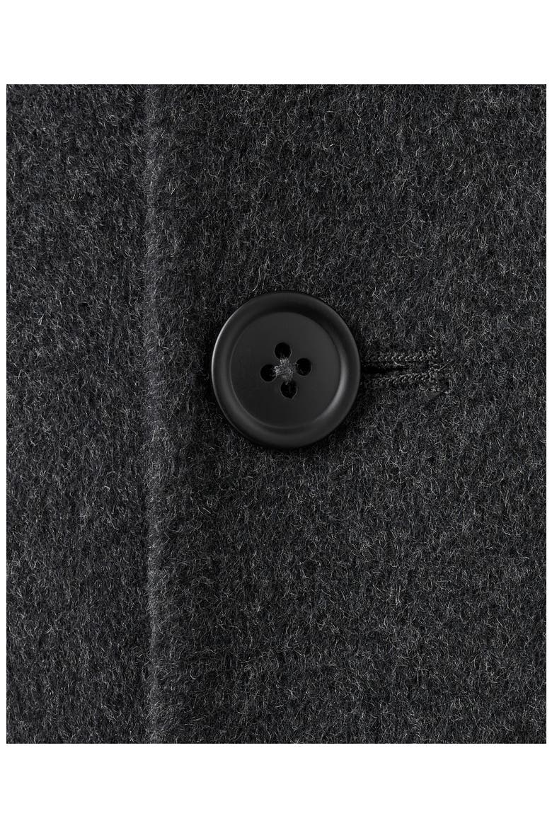 Handmade Hooded Wool Blend Melton Overcoat, Alternate, color, MEDIUM HEATHER GREY