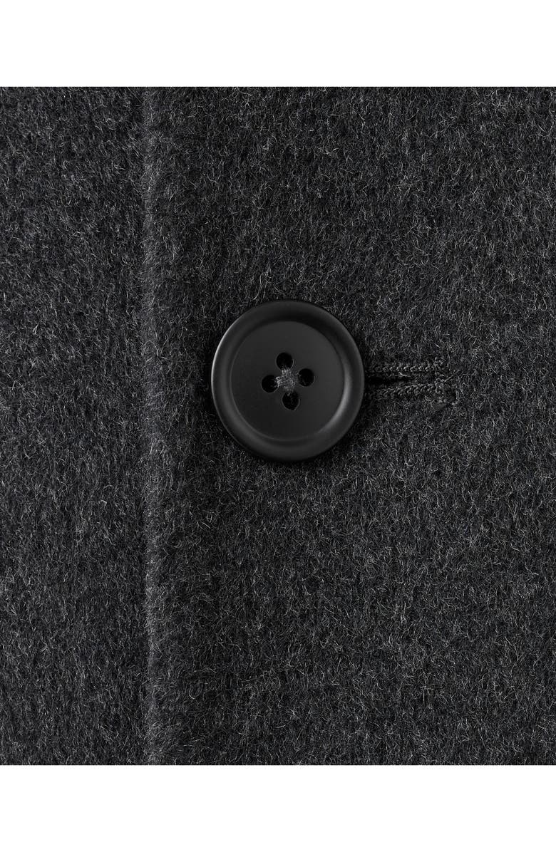 MANGO Handmade Hooded Wool Blend Melton Overcoat, Alternate, color, Medium Heather Grey