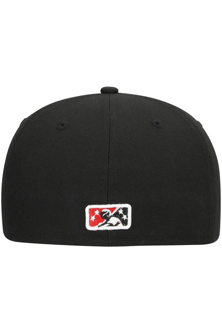 Men's New Era Black Rocket City Trash Pandas Authentic Collection Team Alternate 59FIFTY Fitted Hat, Alternate, color, Black