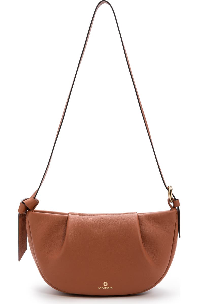 LA PORTEGNA Claudia Adjustable Strap Shoulder Crossbody, Main, color, Brown
