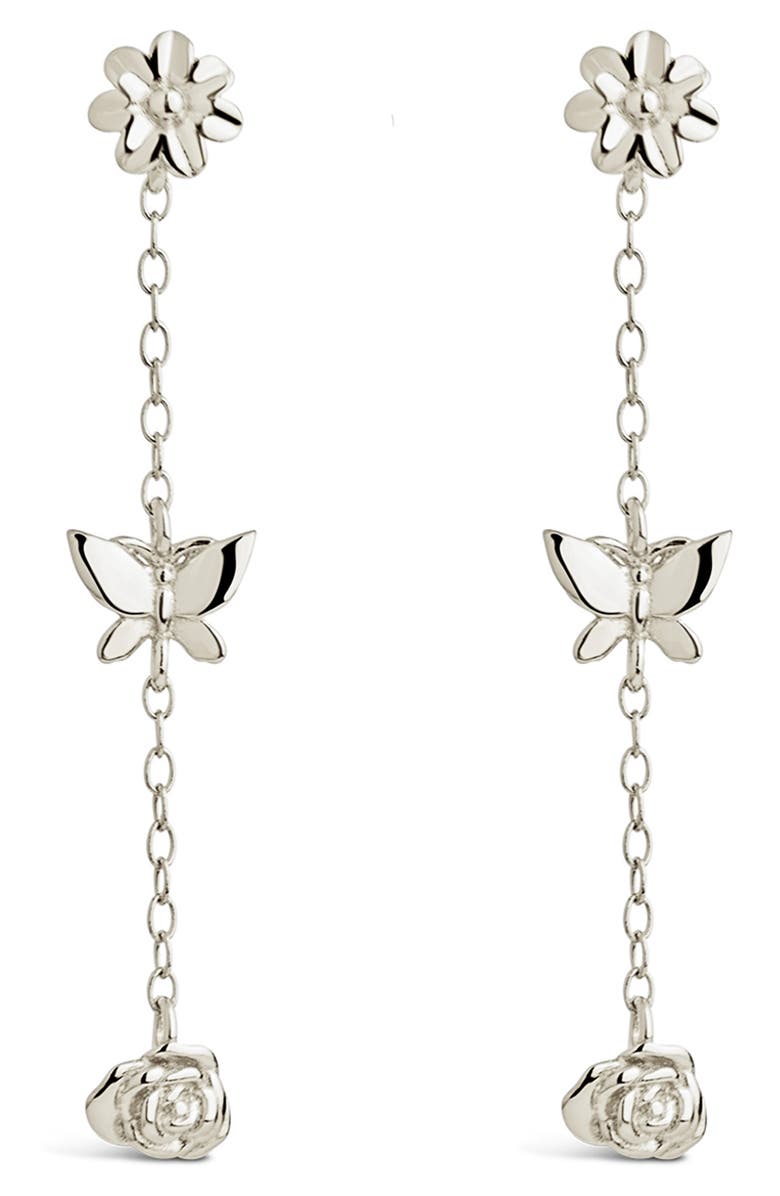 Sterling Forever Into the Garden Drop Earrings, Main, color,