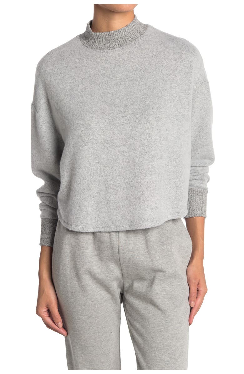 Socialite Brushed Mock Neck Pullover, Main, color, 