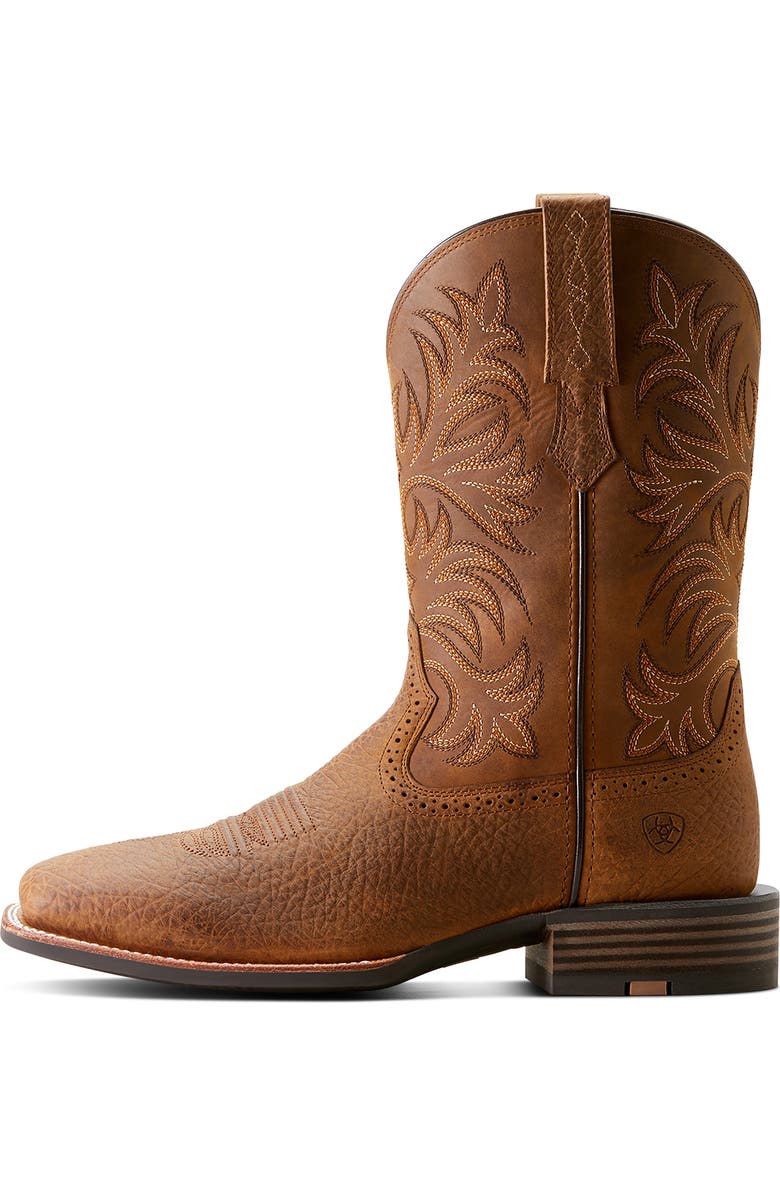 Ariat Oakwood Cowboy Boot, Alternate, color, Earth/ Distressed Brown