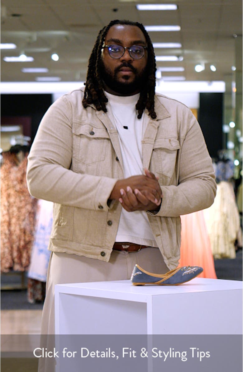 Eloise Embroidered Jutti Flat, sales video thumbnail