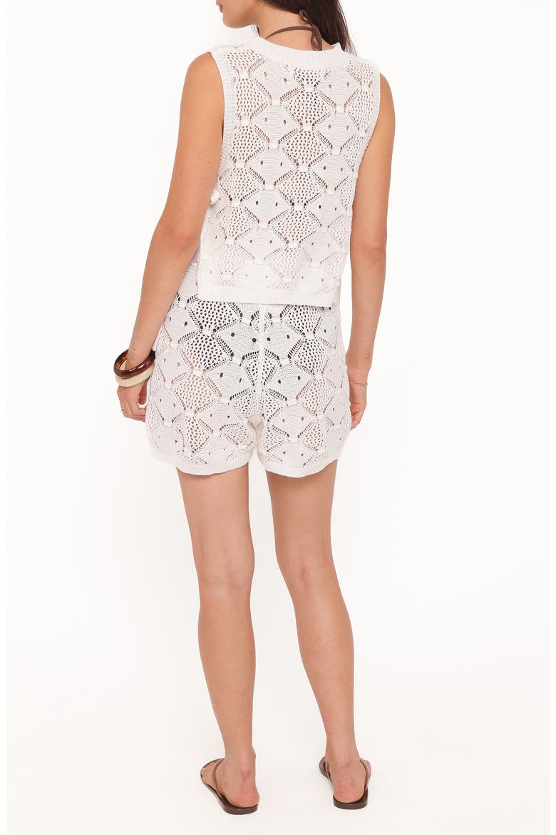 Ysabel Pointelle Knit Top & Shorts Set, Alternate, color, CREAM