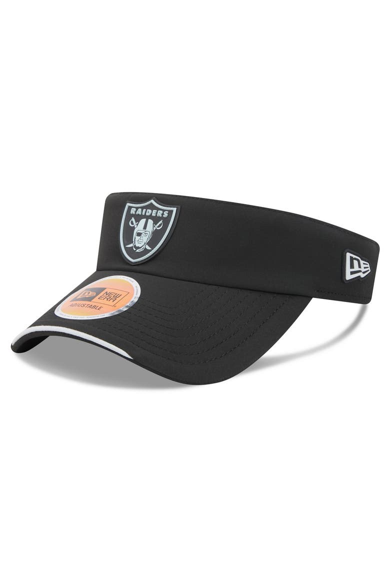 Men's New Era Black Las Vegas Raiders 2026 Sideline Adjustable Visor, Alternate, color, Black
