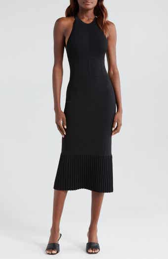 L'AGENCE Kim Pleat Hem Knit Dress