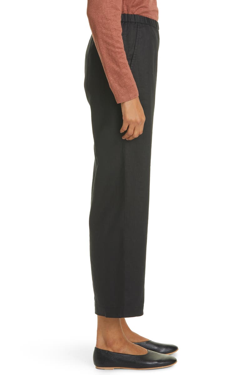 Eileen Fisher Straight Leg Organic Linen Ankle Pants, Alternate, color,
