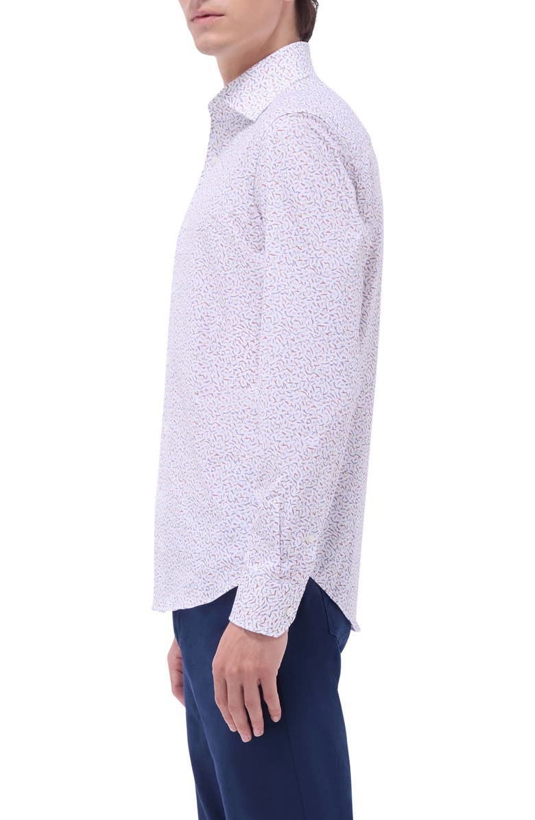 Bugatchi Devon OoohCotton<sup>®</sup> Abstract Button-Up Shirt, Alternate, color, Pistachio