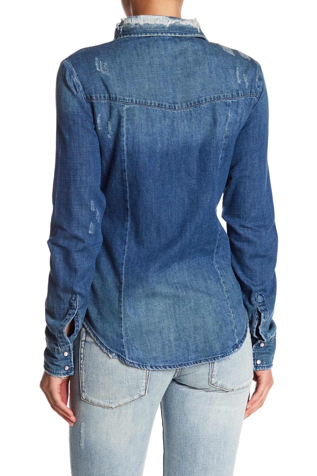 One Teaspoon Savannah Distressed Denim Shirt (Women) | Nordstromrack