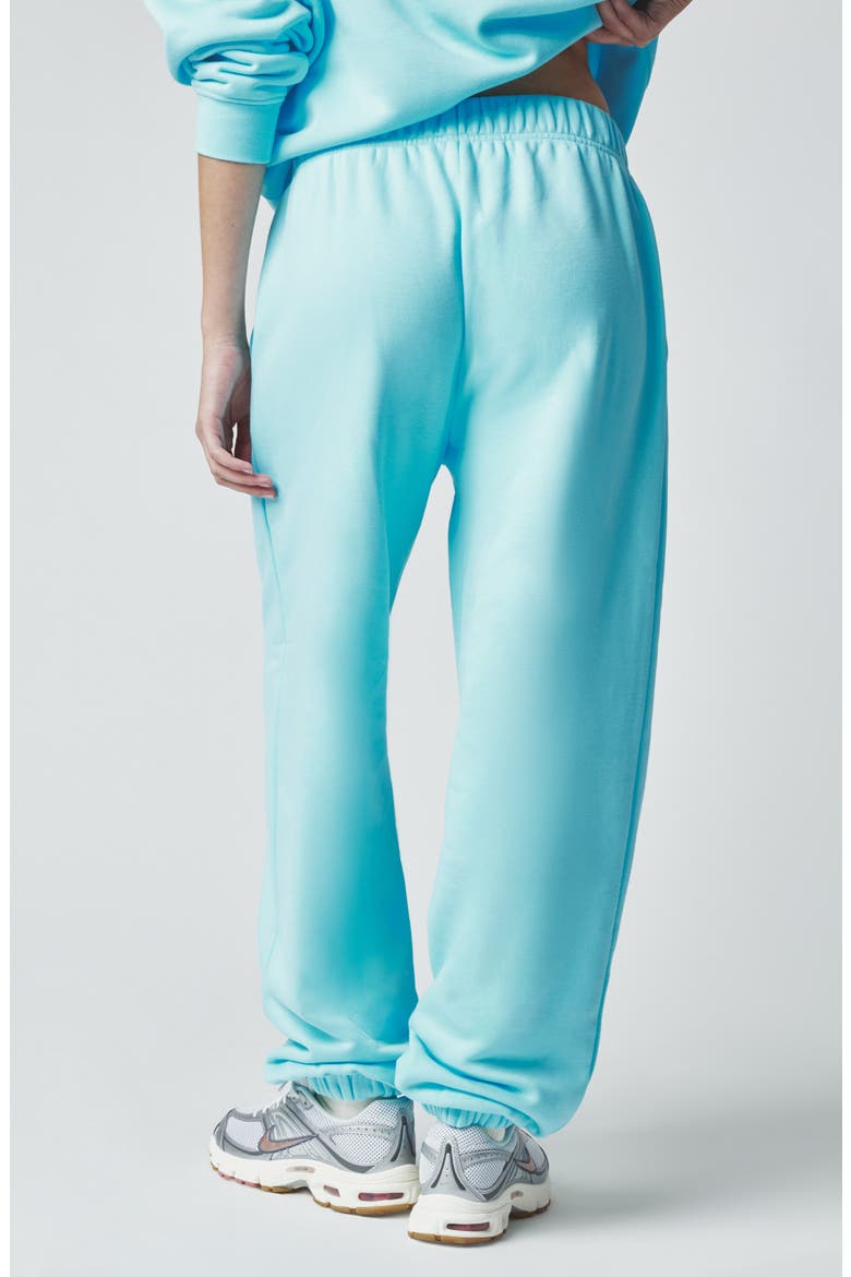 Cotton Blend Boyfriend Joggers, Alternate, color, TROPICAL BLUE
