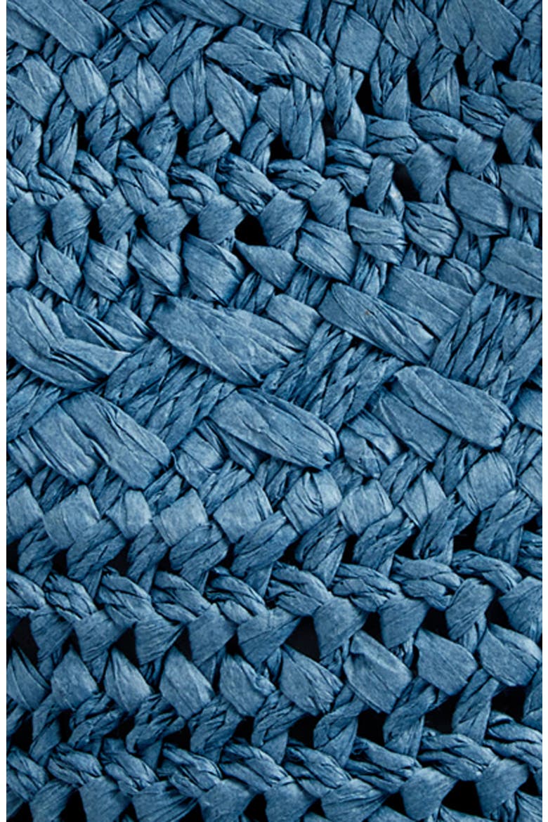 Textured Panama Straw Hat, Alternate, color, BLUE COMBO