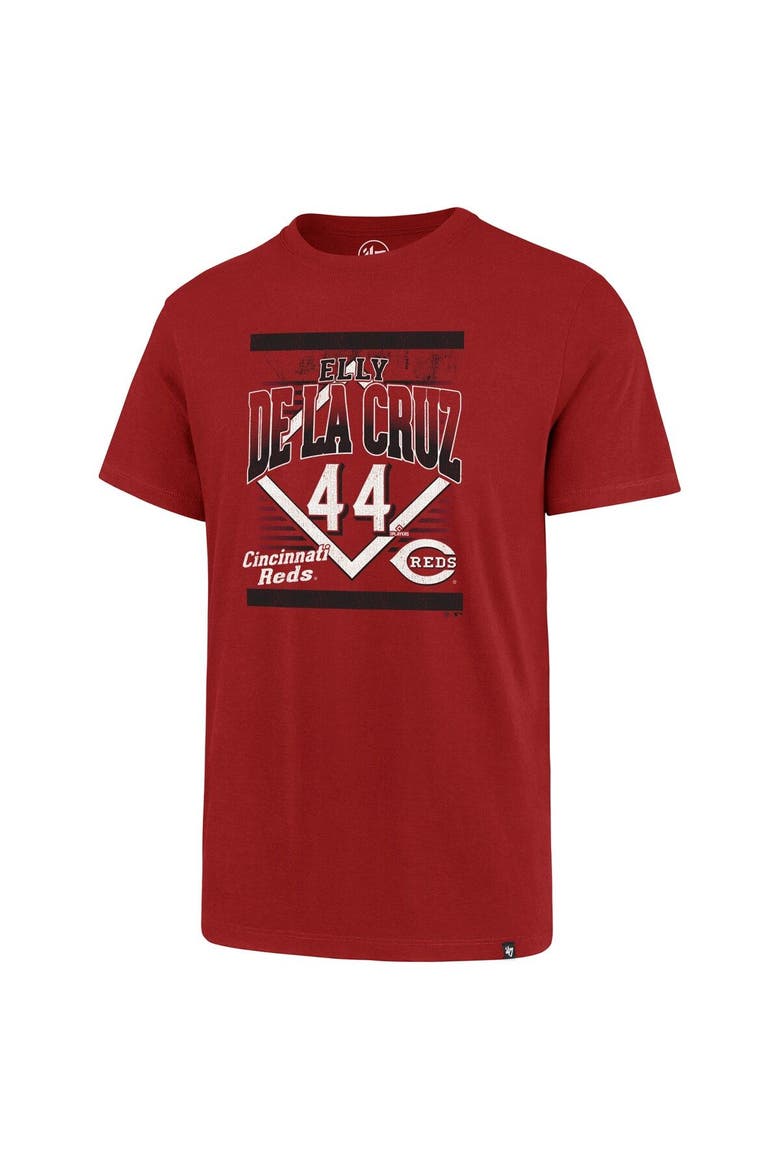 Men's '47 Elly De La Cruz Red Cincinnati Reds Graphic T-Shirt, Alternate, color, Red