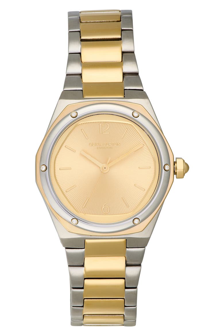Hexa Two-Tone Bracelet Watch, 33mm, Main, color, GOLD