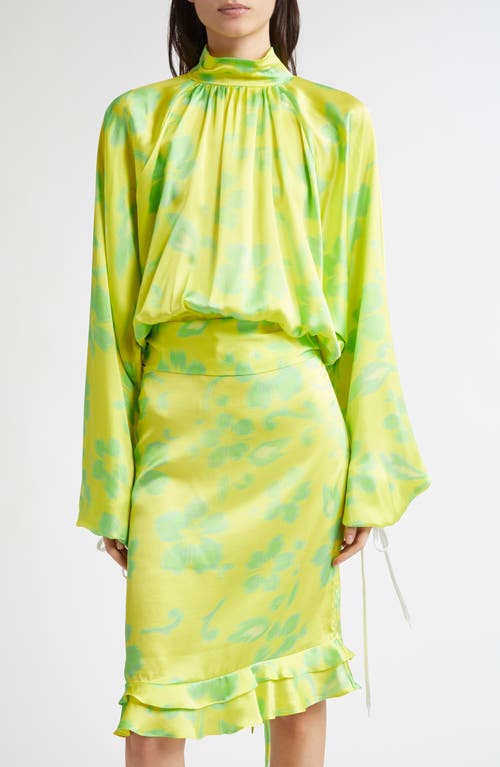 JULIE KEGELS JULIE KEGELS TRACY FLORAL RAGLAN SLEEVE SILK TOP