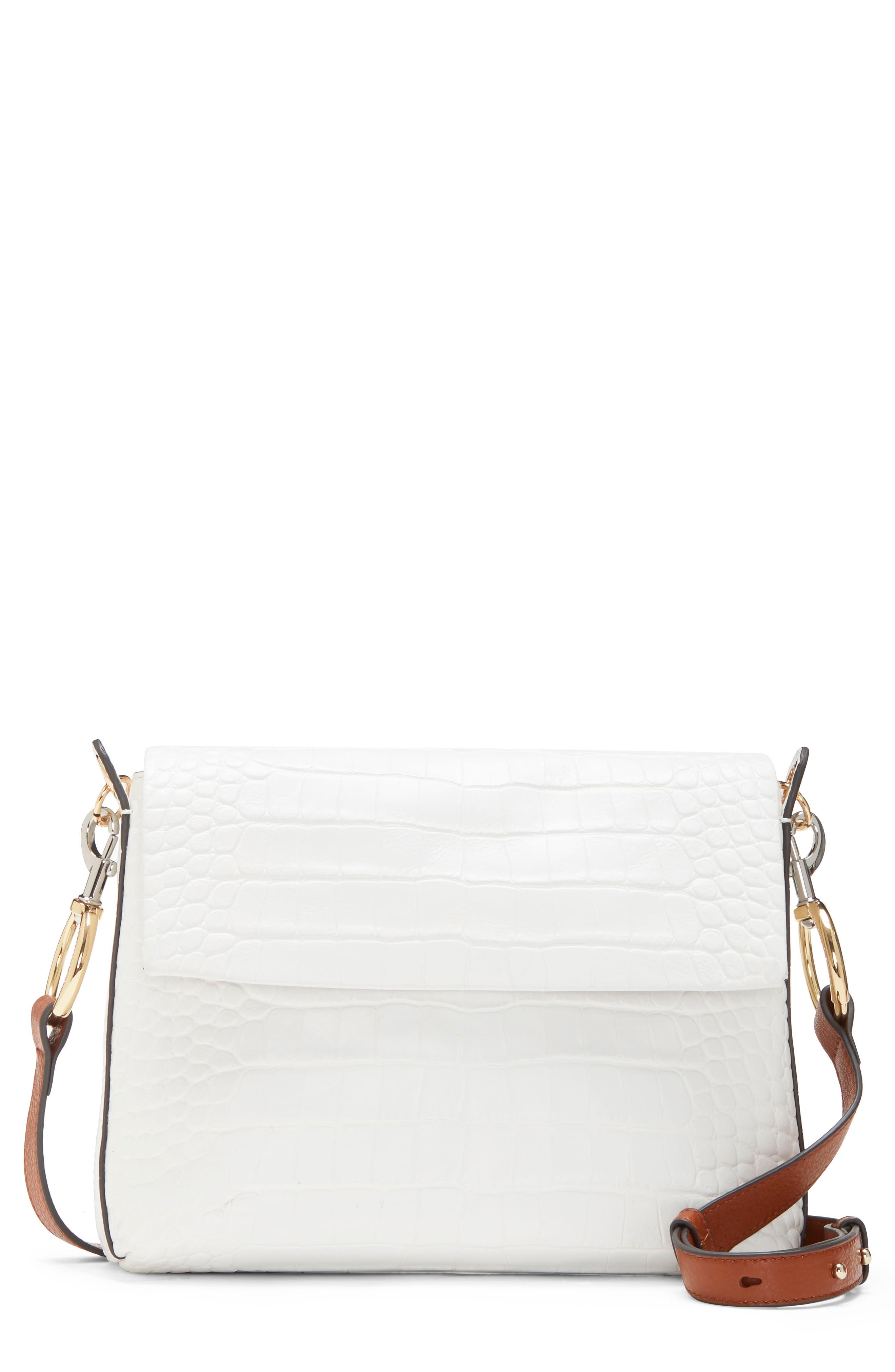 Palo Leather Crossbody Bag, Main, color, RADIANT WHITE