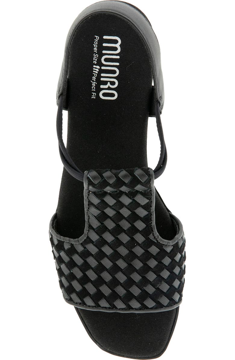 Munro Susan Sling Back Sandal, Alternate, color, Black Woven Leather
