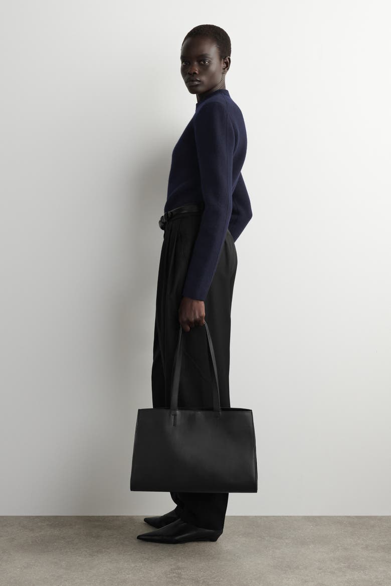 Sculpted-shoulder Merino Wool Jumper, Alternate, color, NAVY