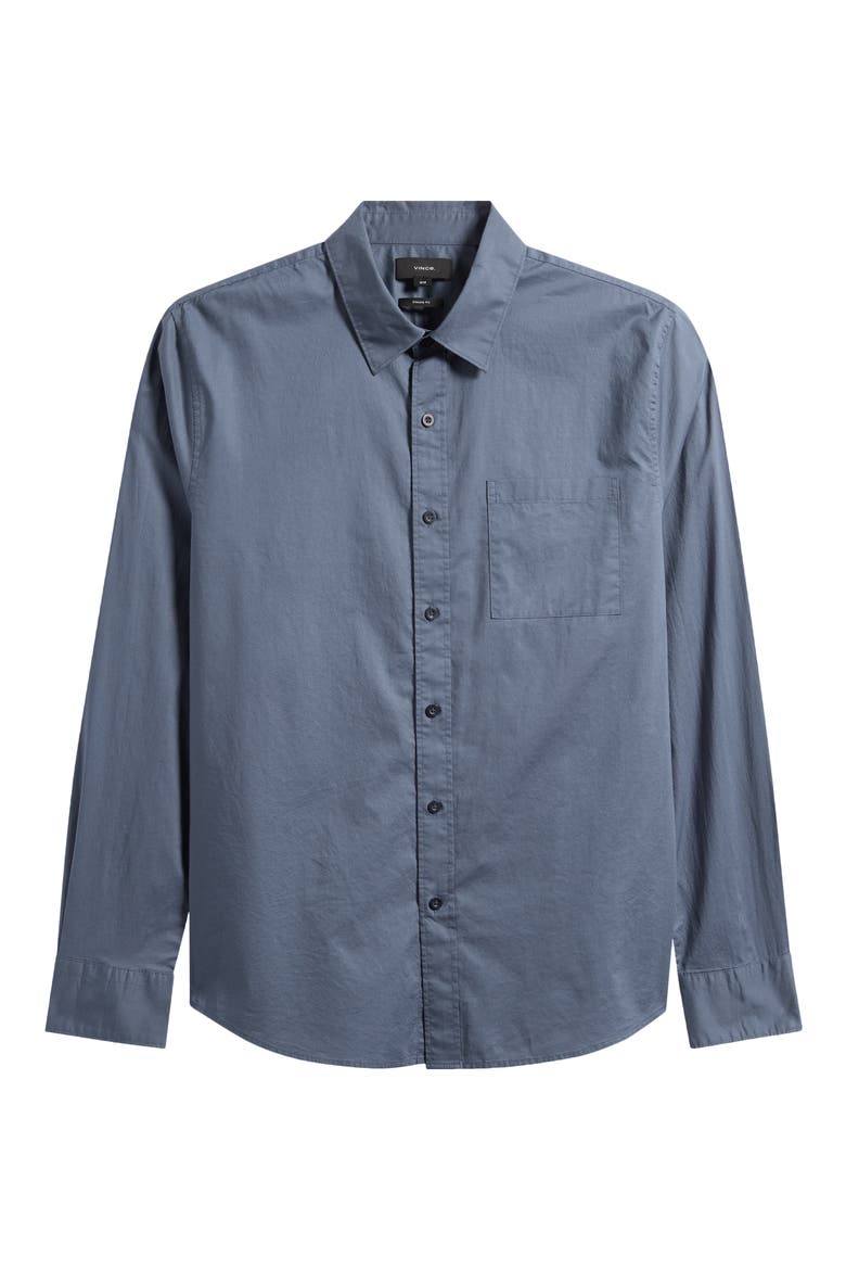 Cotton Poplin Button-Up Shirt, Alternate, color, NEUE BLUE