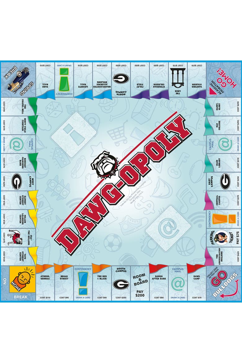 University Of Georgia Dawgopoly Monopoly Board Game, Alternate, color, Multicolored