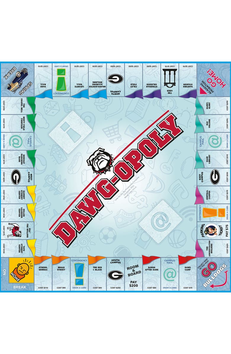 Late for the Sky University Of Georgia Dawgopoly Monopoly Board Game, Alternate, color, Multicolored