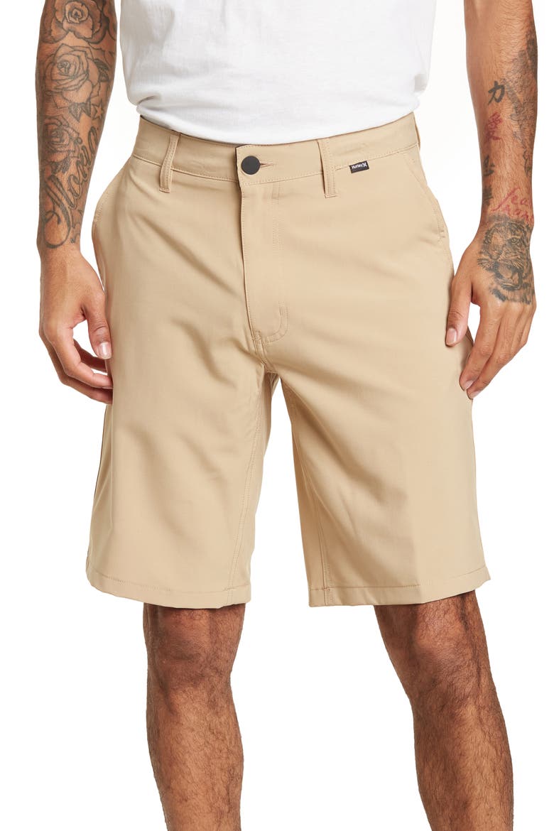 Hybrid Walking Shorts, Main, color, CLAY