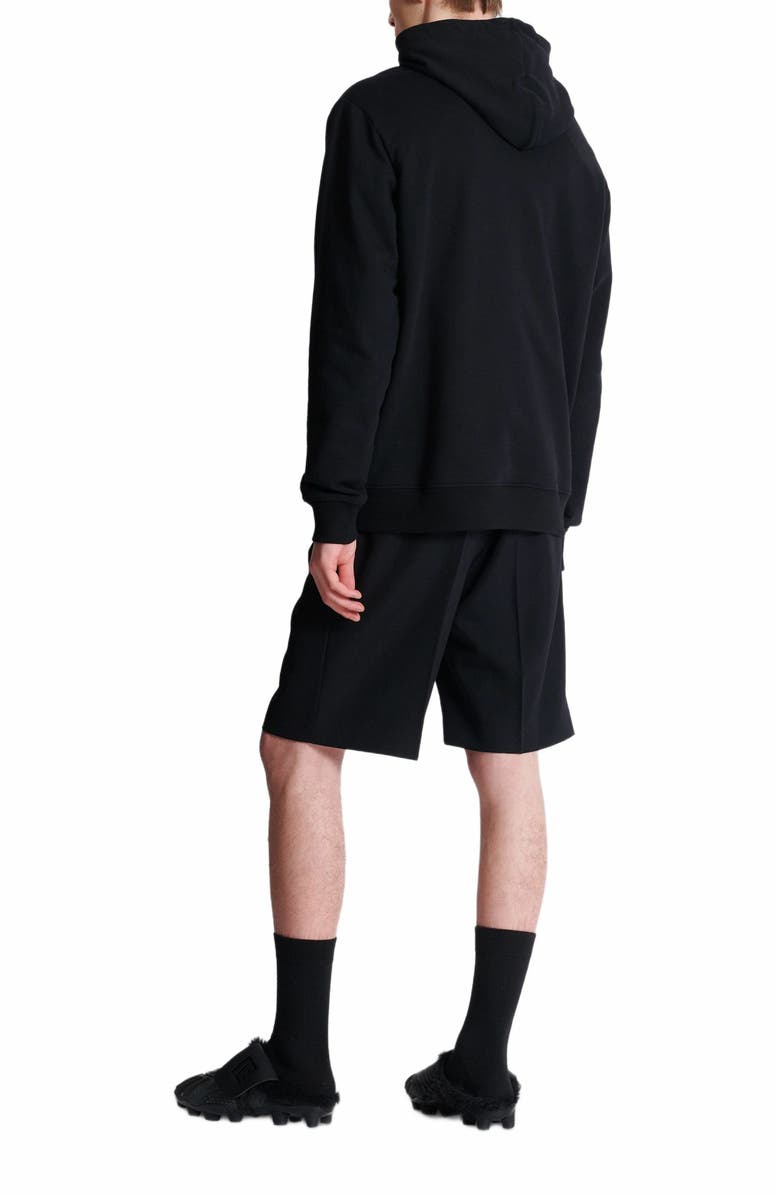 Balmain Signature Hoodie, Alternate, color, Black