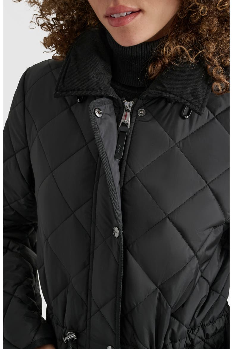 Diamond Quilted Coat, Alternate, color, BLACK