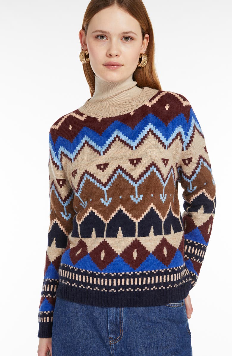 Weekend Max Mara Paride Jacquard Sweater, Alternate, color, 