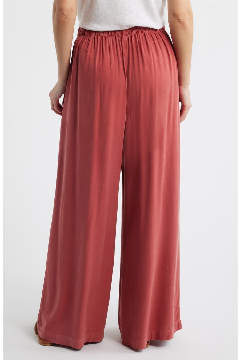 Pleated Wide Leg Palazzo Pants, Alternate, color, SUN WASHED CLAY
