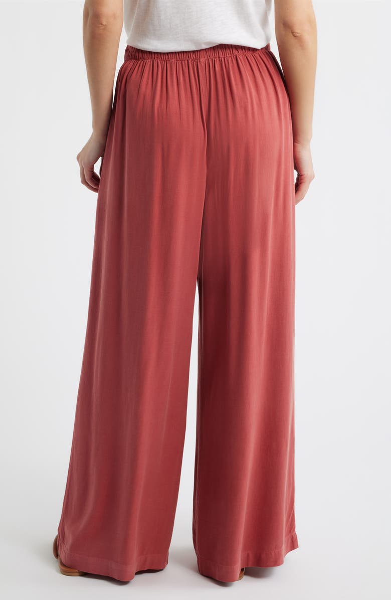 Cloth & Stone Pleated Wide Leg Palazzo Pants, Alternate, color, Sun Washed Clay
