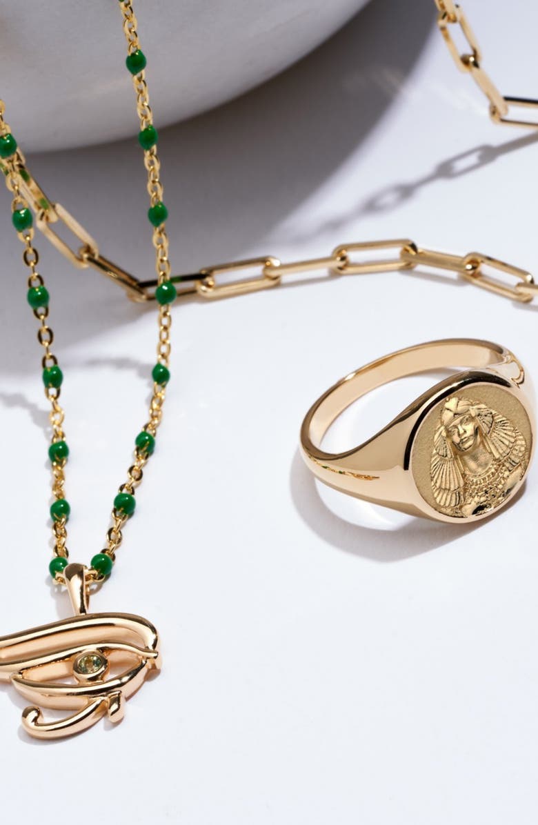 Awe Inspired Cleopatra Signet Ring, Alternate, color, 