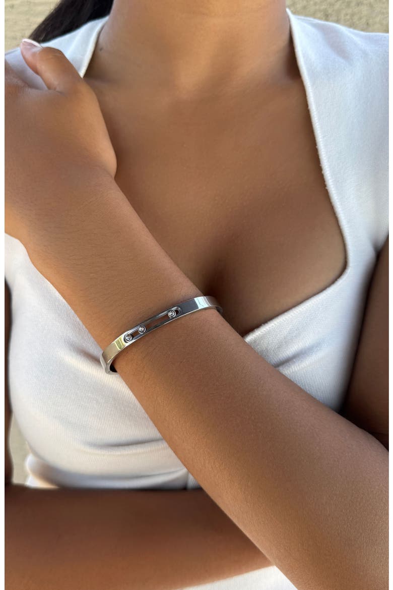 Crystal Bracelet & Necklace Set, Alternate, color, SILVER