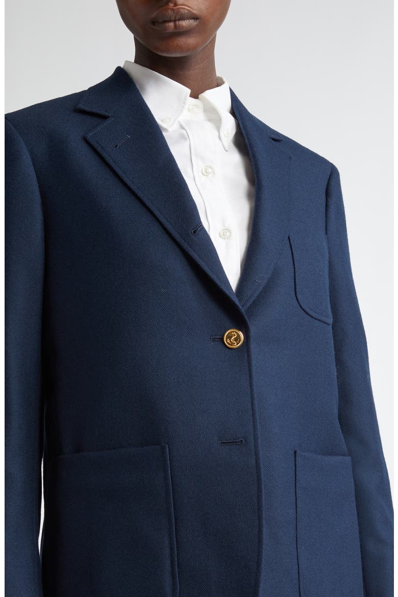 Wool Twill Sport Coat, Alternate, color, NAVY