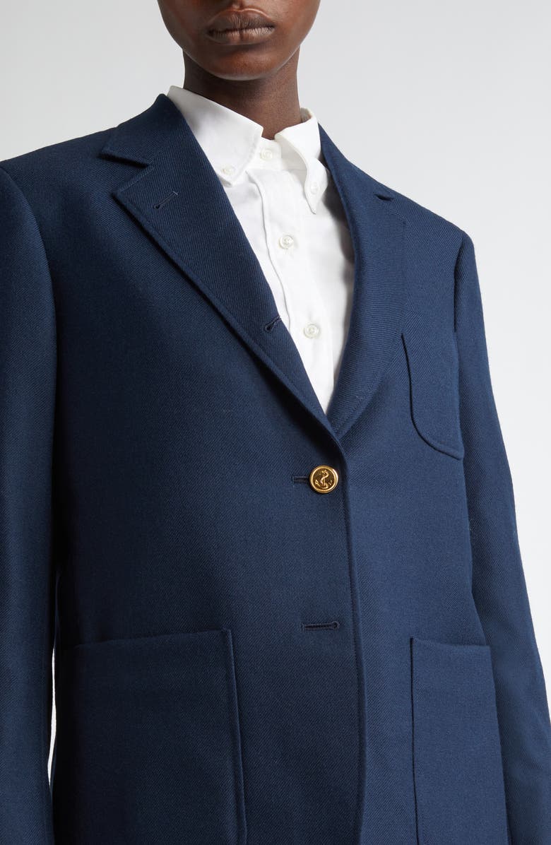 Thom Browne Wool Twill Sport Coat, Alternate, color, Navy