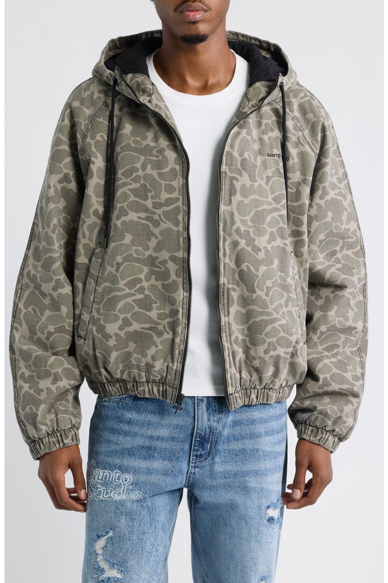 Loco Hooded Utility Jacket, Main, color, WOODLAND CAMO