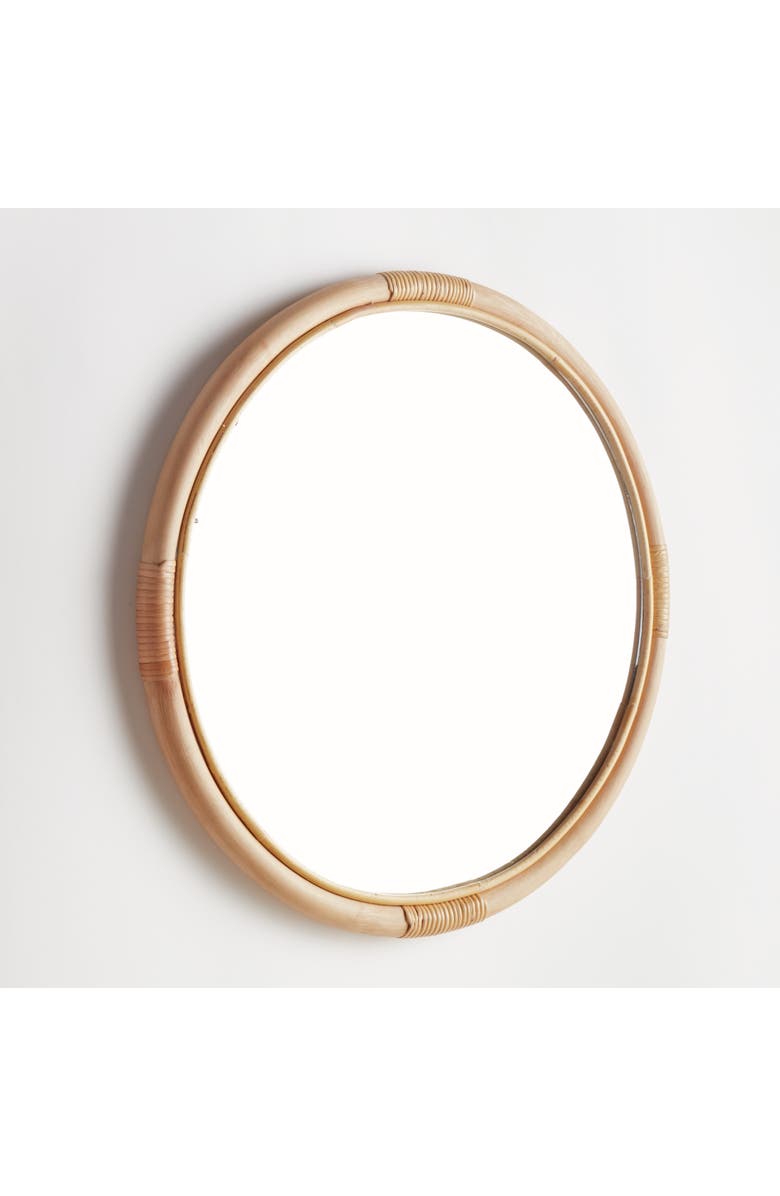 Napa Home & Garden Naomi Mirror Small - Natural Rattan & Glass Accent Mirror, Alternate, color, Brown