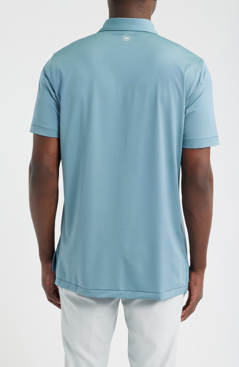 Peter Millar Jubilee Summer Comfort Performance Jersey Polo, Alternate, color, Bali Blue / Fresh Mint