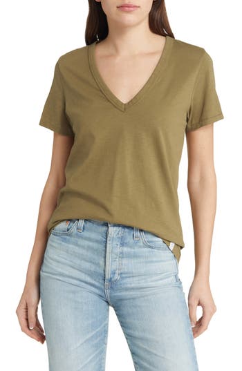 Rag & Bone The Vee Slub Cotton T-shirt