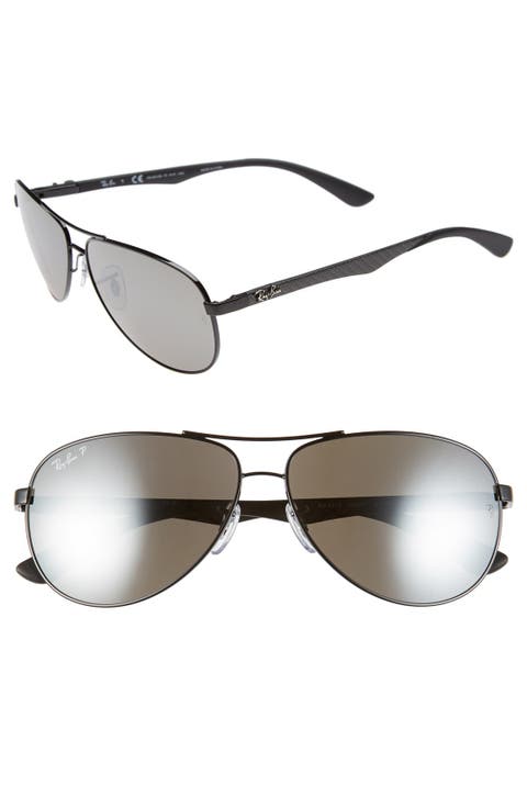 'TECH' Polarized 61mm Aviator Sunglasses