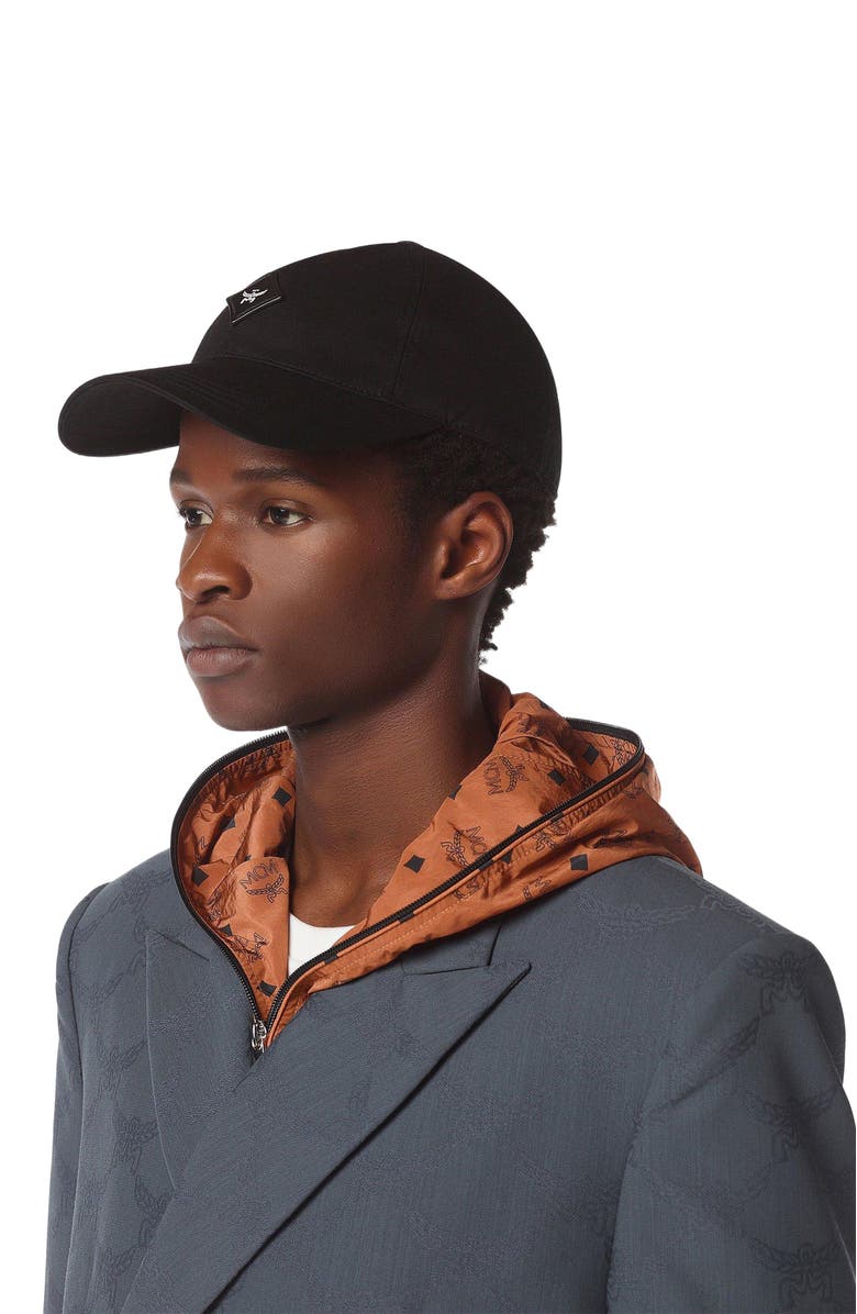 MCM Essential Diamond Cap in Cotton Twill, Alternate, color,