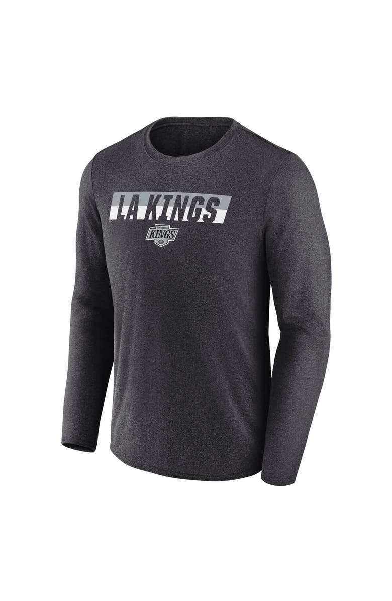 FANATICS Men's Fanatics Heather Charcoal Los Angeles Kings Transition Long Sleeve T-Shirt, Alternate, color, Heather Charcoal